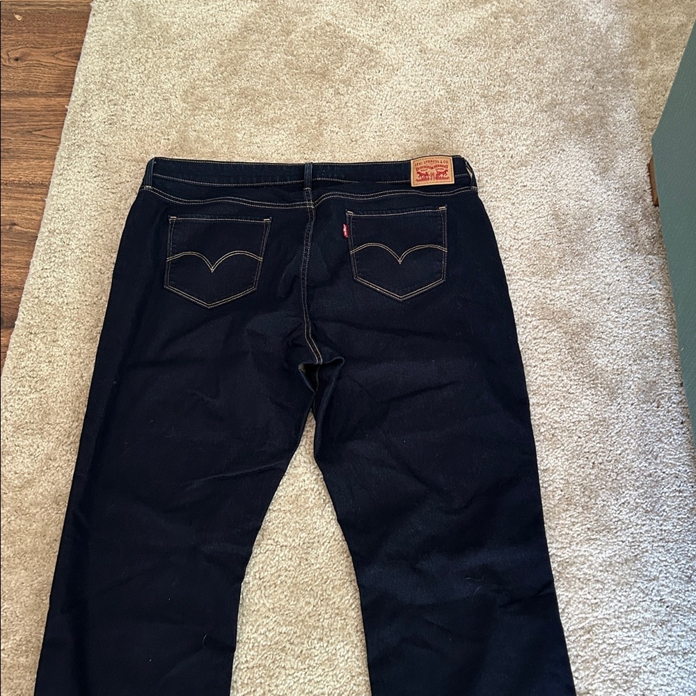 Elegant Women's Midnight Blue Flare  Levi Strauss size 22 W - Picture 2 of 5